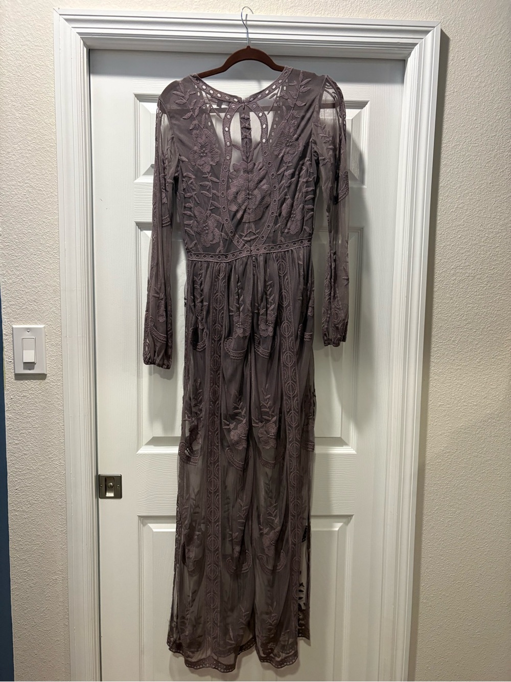 Wishlist Embroidered Long Sleeve Maxi
